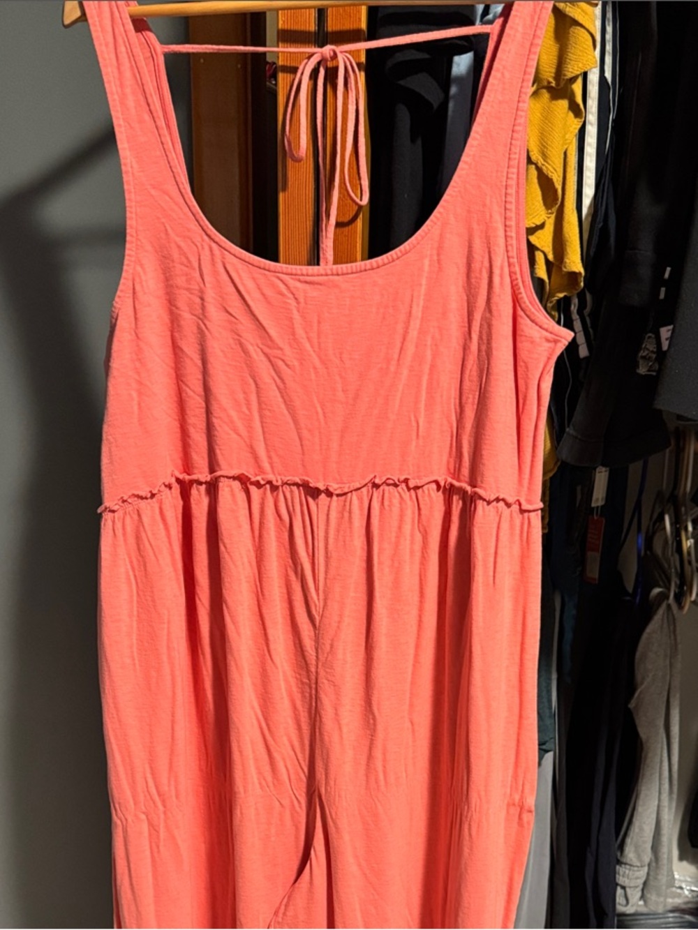 Coral Sleeveless full length jumpsuit